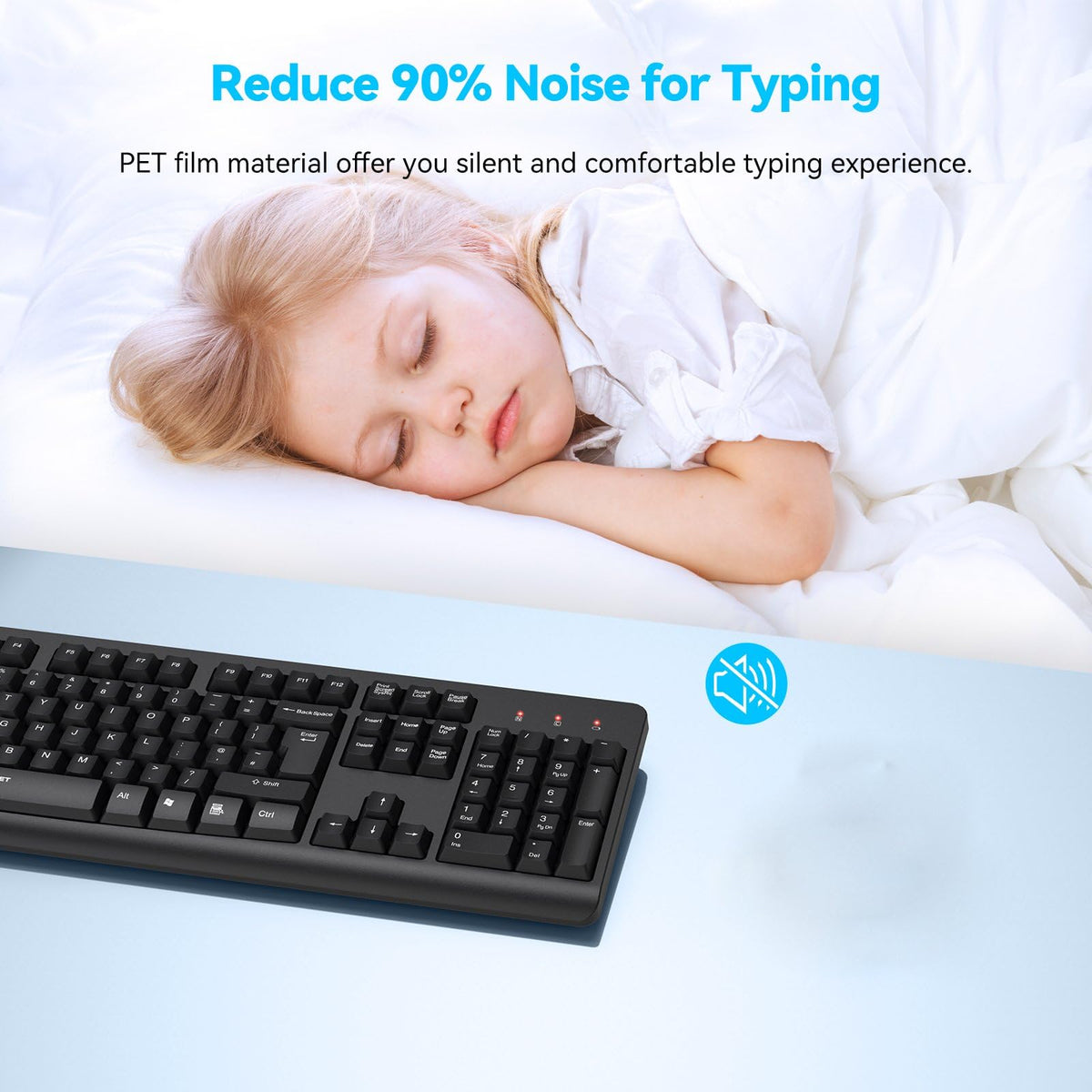 2.4G Wireless Keyboard UK Layout Full Size