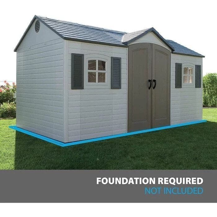 Side Entry 15 ft. W x 8 ft. D Plastic Storage Shed image 5