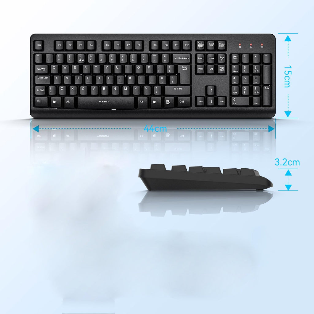 2.4G Wireless Keyboard UK Layout Full Size