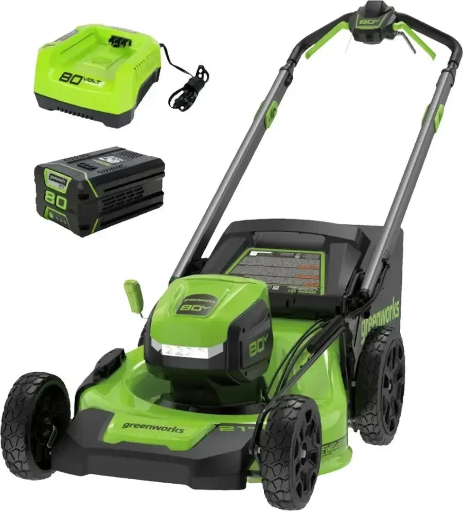 Greenworks 80V 21-Inch Self-Propelled Lawn Mowers. image 5