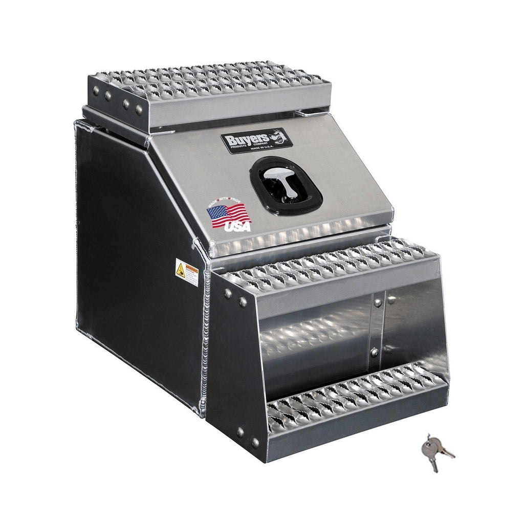 Buyers Products 28-in x 24-in x 18-in Smooth Aluminum Step Box Truck Tool Box 1705281 image 0