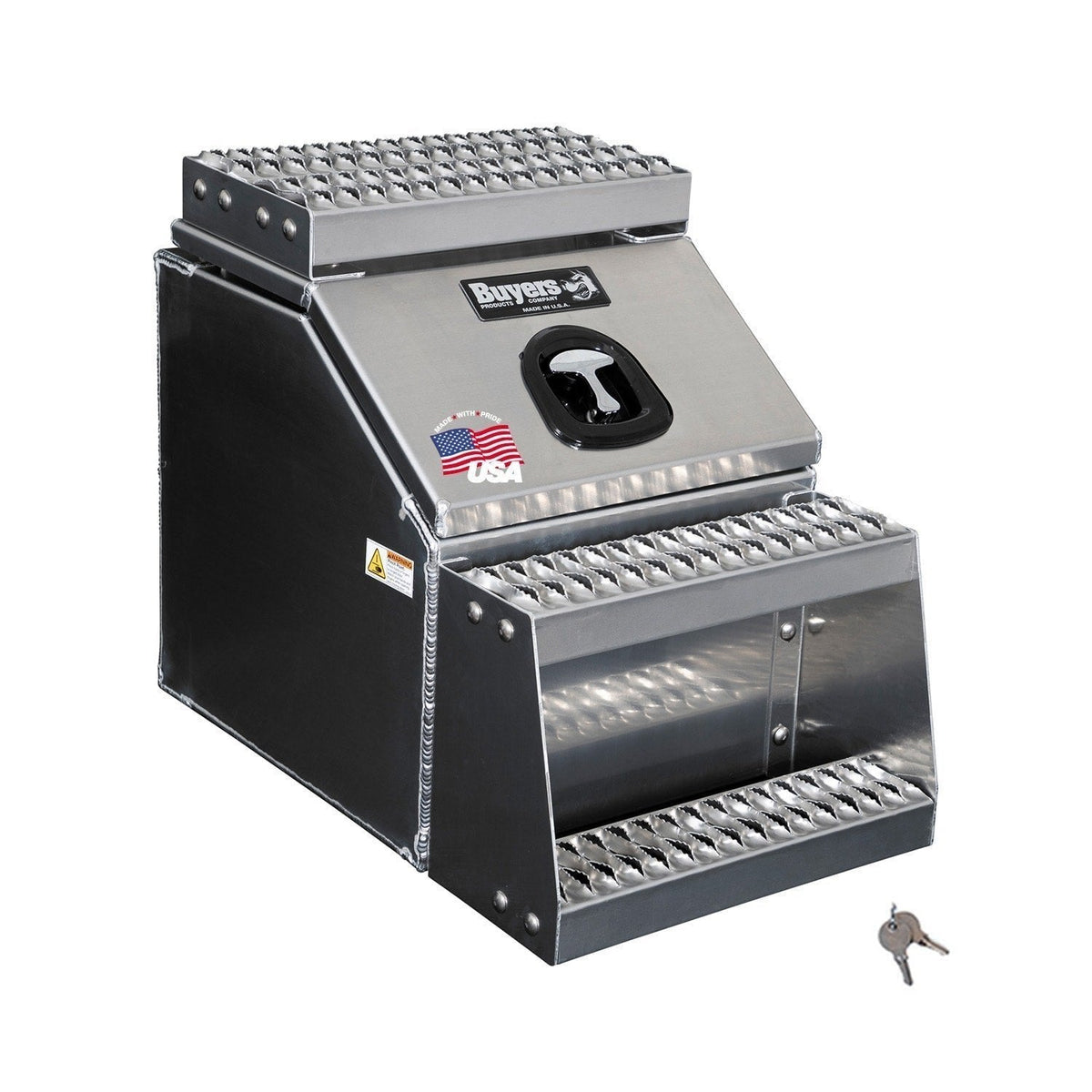 Buyers Products 28-in x 24-in x 18-in Smooth Aluminum Step Box Truck Tool Box 1705281 image 0