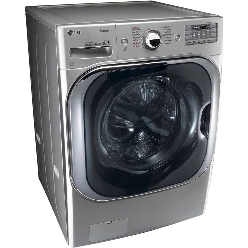 LG – 5.2 Cu. Ft. High Efficiency Front-Load Washer with Steam and TurboWash Technology – Graphite steel image 7