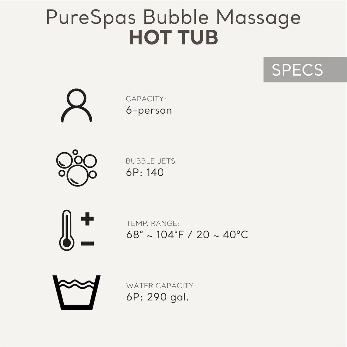 Intex: PureSpa: Sahara Tan Inflatable Hot Tub Set – 6 Person – 85″ Round Outdoor Heated Bubble Spa, Jet Massage, Cover, Hard Water Treatment System image 5