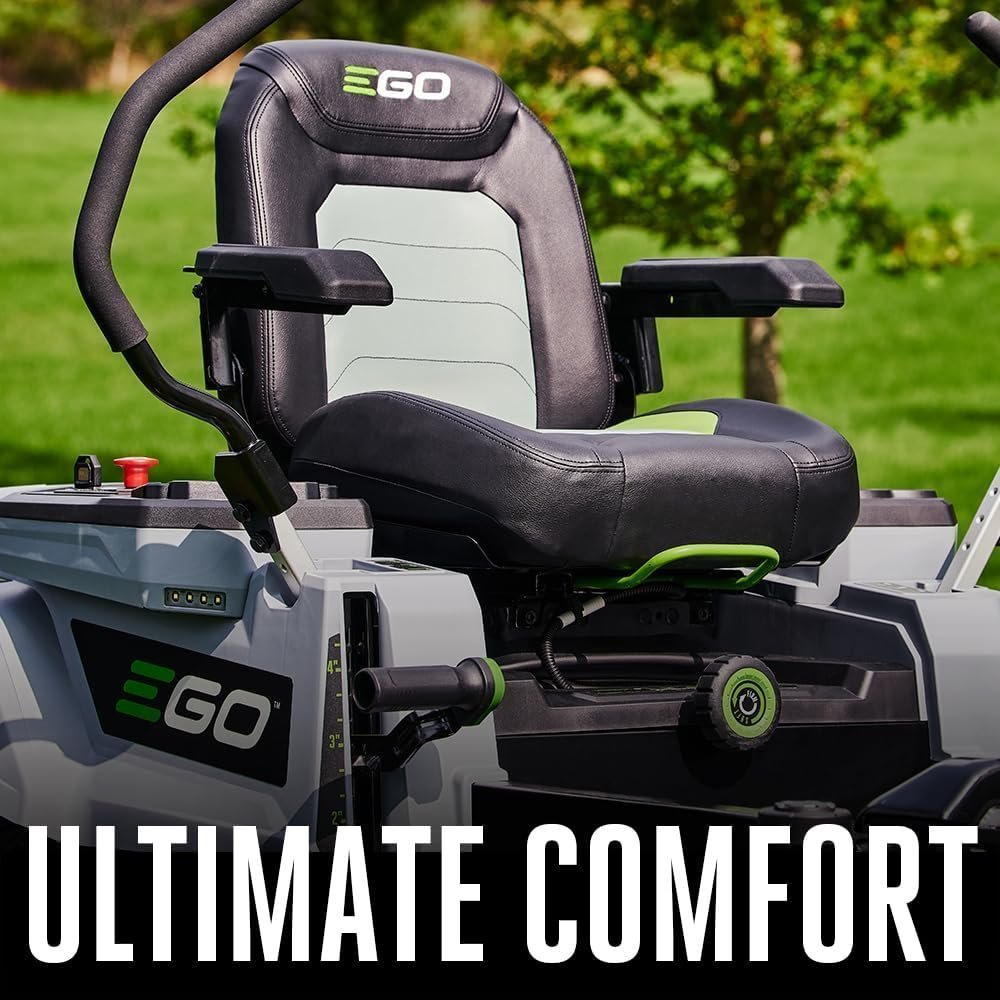 EGO Power+ Electric Riding Lawn Mower, 42″ Deck with Zero Turn Radius, Includes (4) 56V 10.0Ah Batteries and Charger – ZT4204L image 6