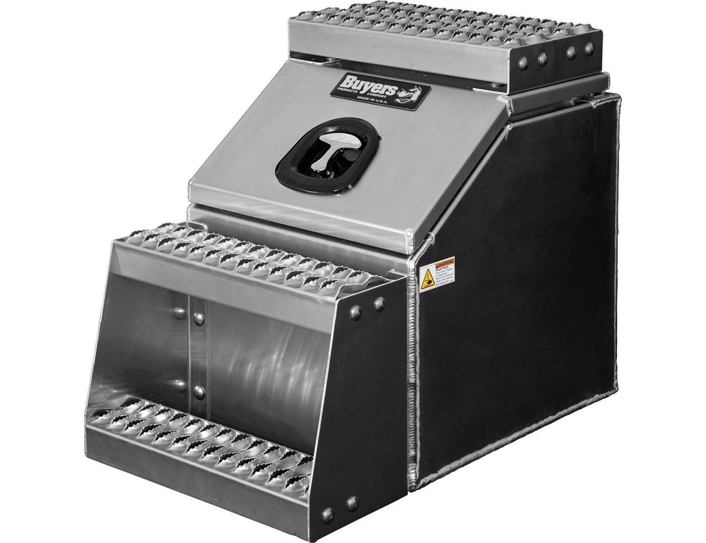Buyers Products 28-in x 24-in x 19-in Smooth Aluminum Step Box Truck Tool Box 1705285 image 3