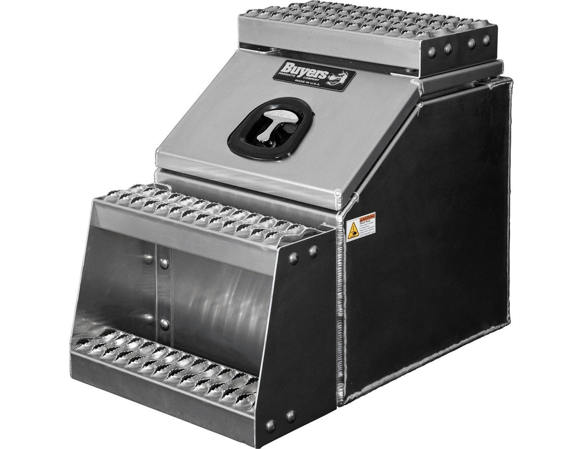 Buyers Products 28-in x 24-in x 19-in Smooth Aluminum Step Box Truck Tool Box 1705285 image 3