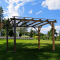 Elegant Cedar Wood Pergola – Perfect Outdoor Shade for Garden image 0