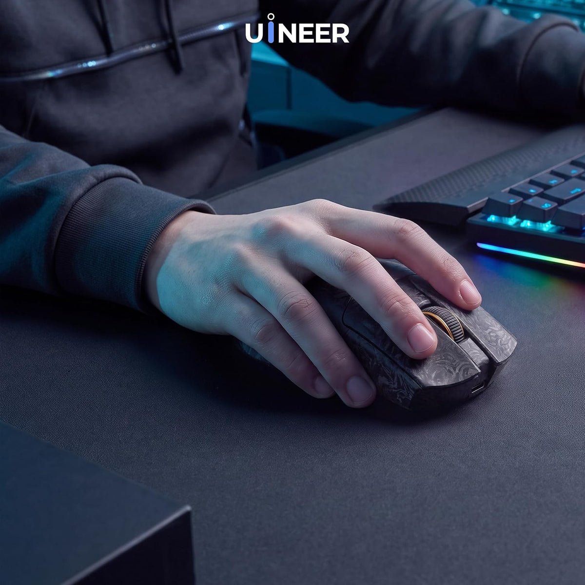 Uineer Wireless Gaming Mouse, Tri‑Mode 2.4G/Bluetooth/Wired, 32000 DPI