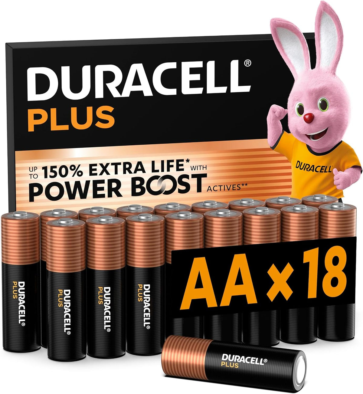 DURACELL Plus AA Alkaline Batteries (18 Pack) 1.5V, LR06