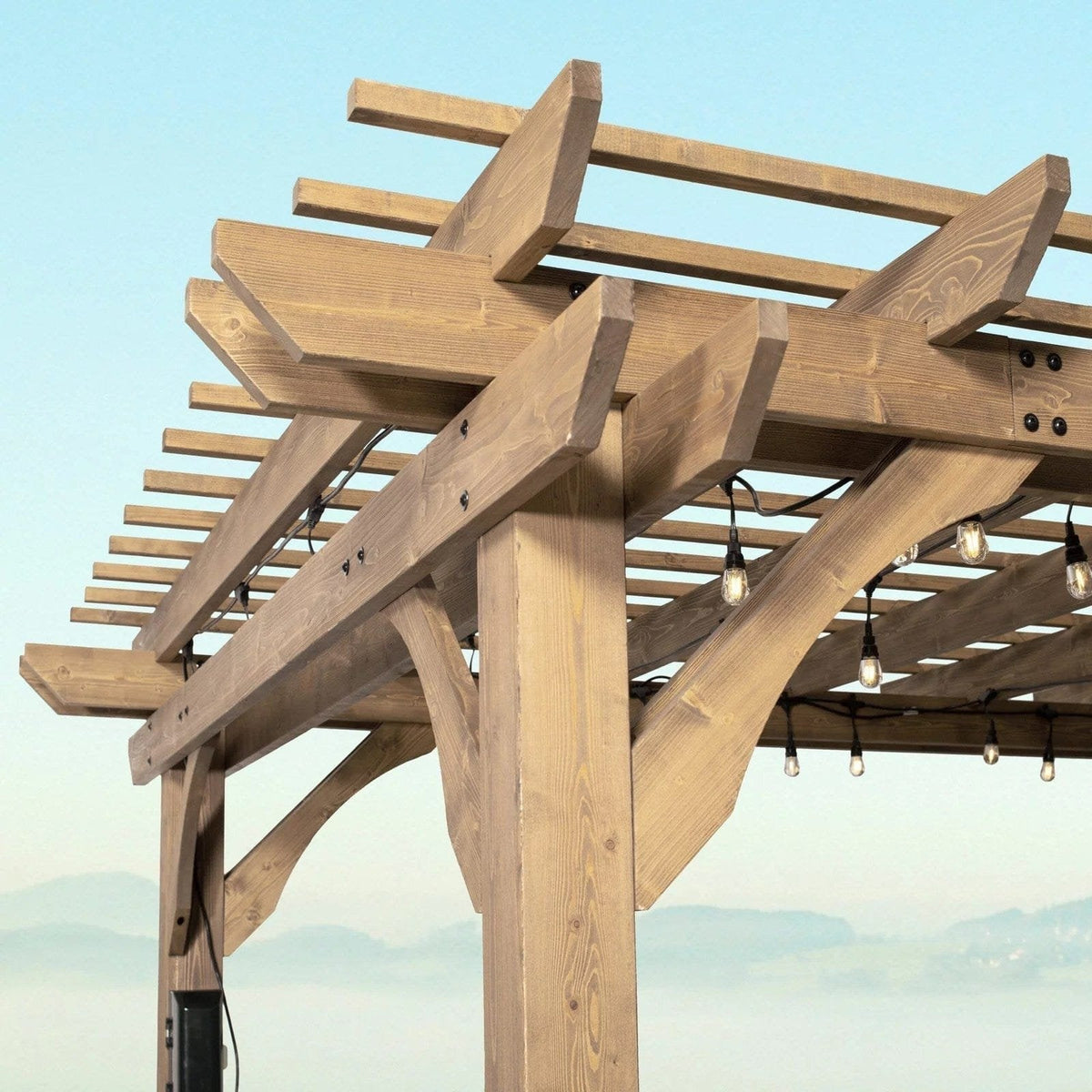 12×10 Fairhaven Pergola, Rustic Finish image 3