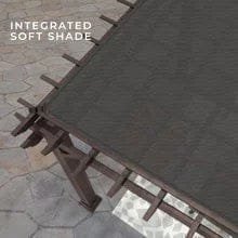16×12 ashford traditional steel pergola with sail shade soft canopy image 11