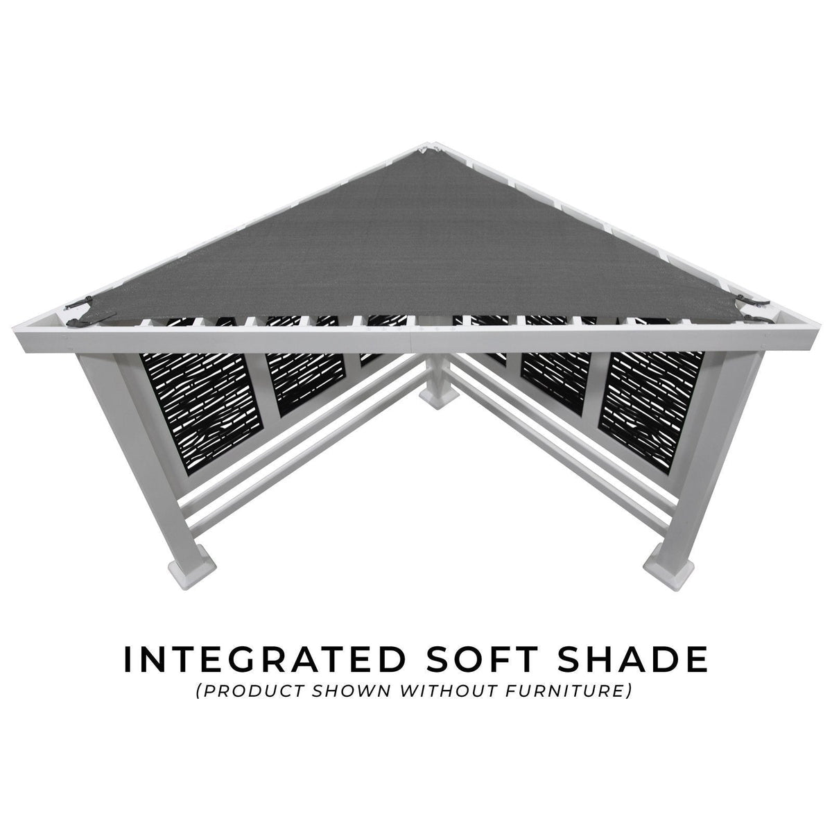 Ridgedale Modern Steel Cabana Pergola with Conversational Seating image 6