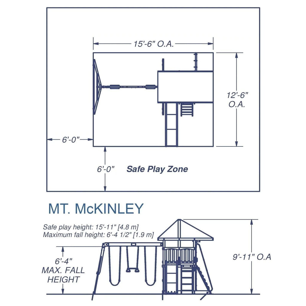 Backyard Discovery Mount McKinley All Cedar Wood Swing Set image 3