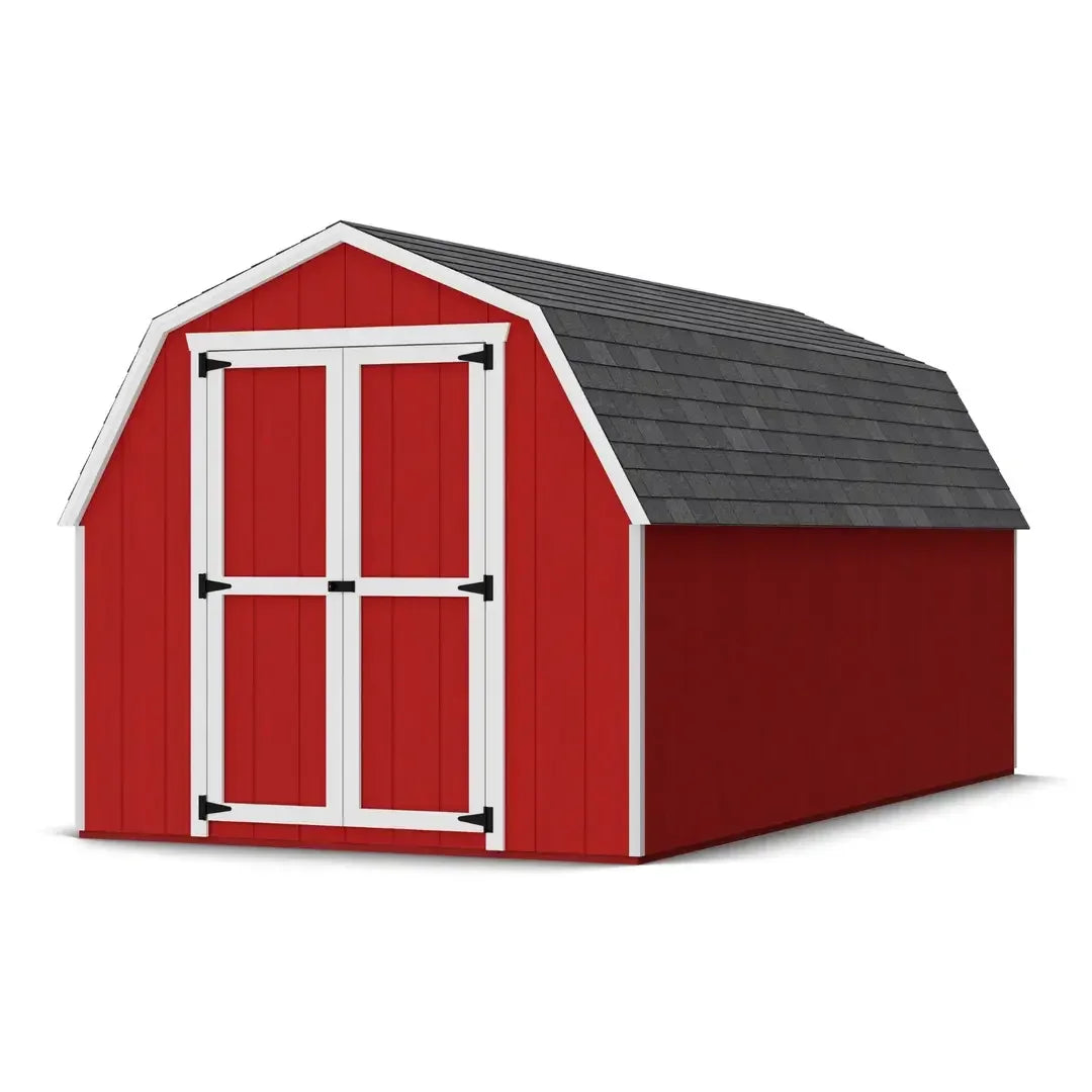 Little Cottage Co. 8 x 16 Foot Value Gambrel Barn with 4 Foot Sidewalls – Precut Kits image 3