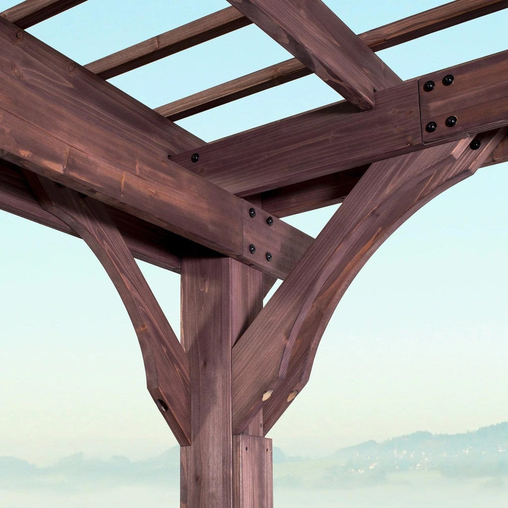 14×10 Somerville Pergola – Walnut Stain image 1