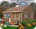 New Castle 16×12 Wood Storage Shed Kit – ALL Pre-Cut image 0