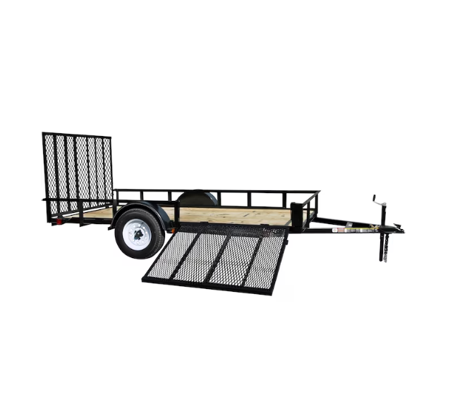 Carry-On Trailer 6-ft x 12-ft Treated Lumber Utility Trailer with Ramp Gate image 2