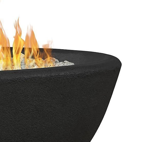 Real Flame 48.25 in. x 28.25 in. Riverside Oval Propane Gas Fire Bowl, Shale image 1