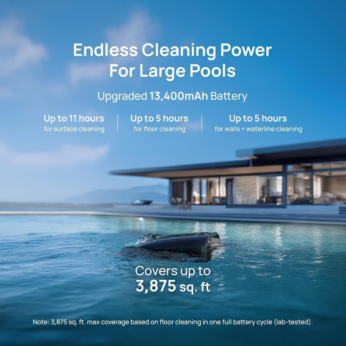 Beatbot AquaSense 2 Pro Robotic Pool Cleaner – 5-in-1 Cordless Skimmer & Clarifier, App-Controlled, Smart Parking, Up to 3,875 Sq. Ft. – Obsidian image 4