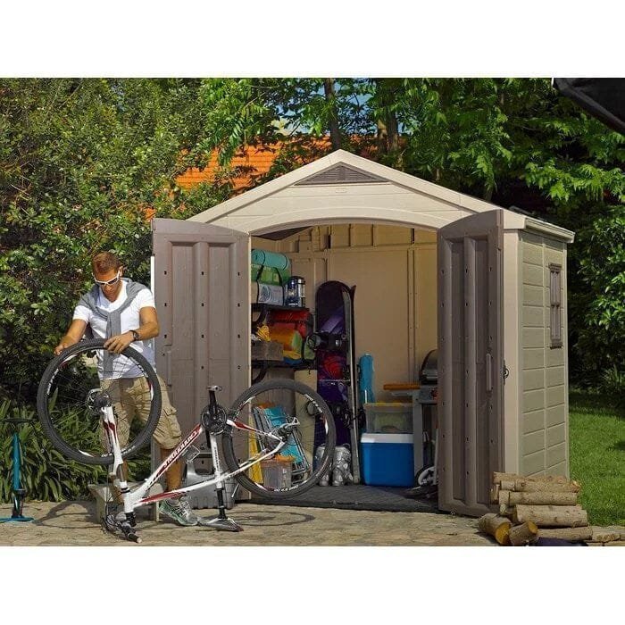 Factor 8 ft. W x 6 ft. D Plastic Storage Shed image 1
