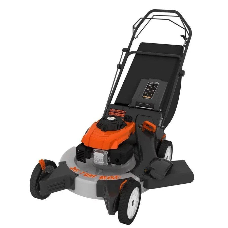 26 in. 208 cc Gas Walk Behind 3-In-1 Wide Area Self Propelled Lawn Mower, Rear Wheel Drive with Blade Brake Clutch image 0