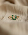 Agathe Antique 15ct Gold Emerald Horseshoe Ring
