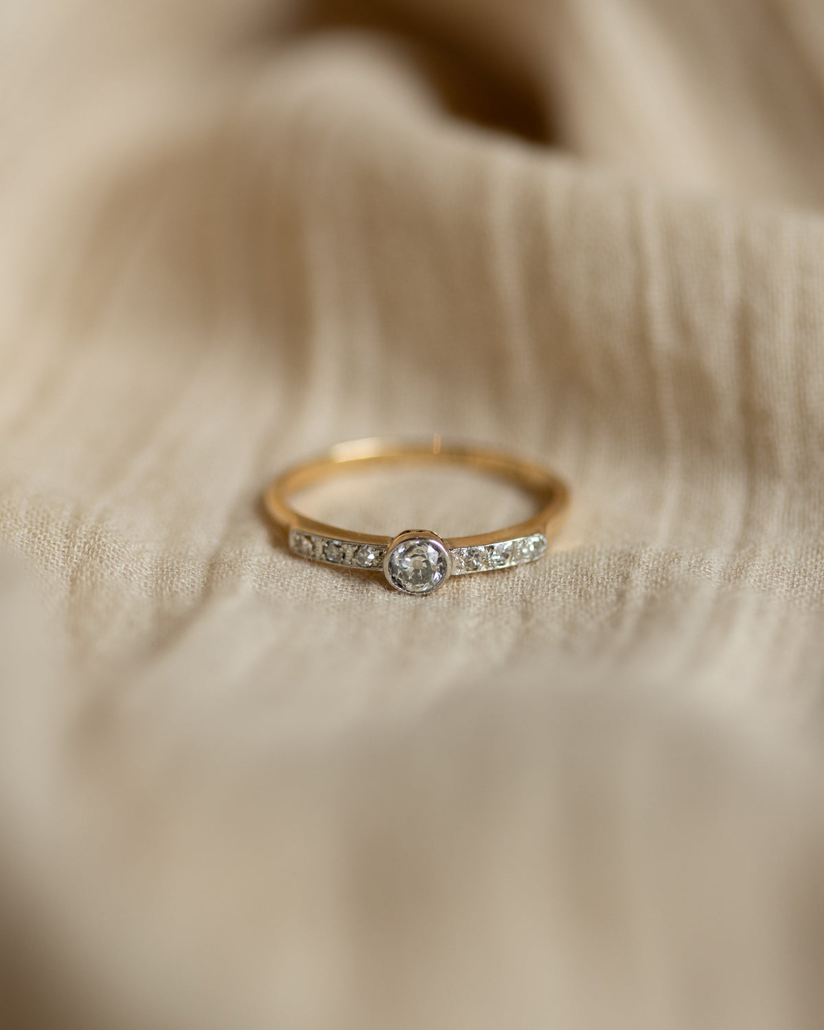 Monique Antique Art Deco 18ct Gold Diamond Ring