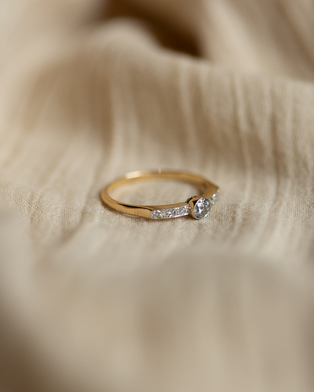 Monique Antique Art Deco 18ct Gold Diamond Ring
