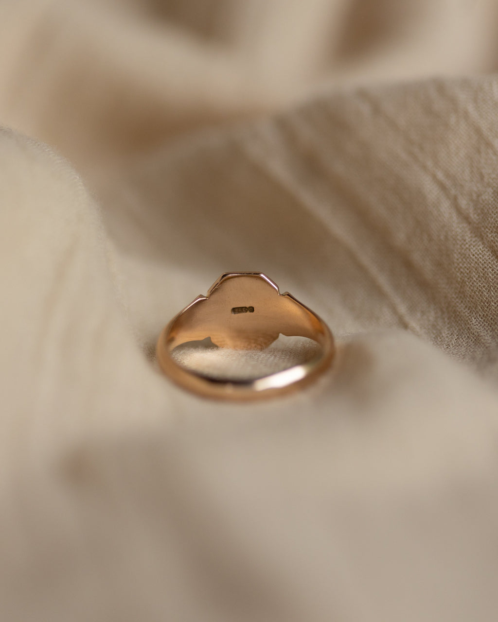 Delphine 1944 Vintage 9ct Gold Octagonal Signet Ring