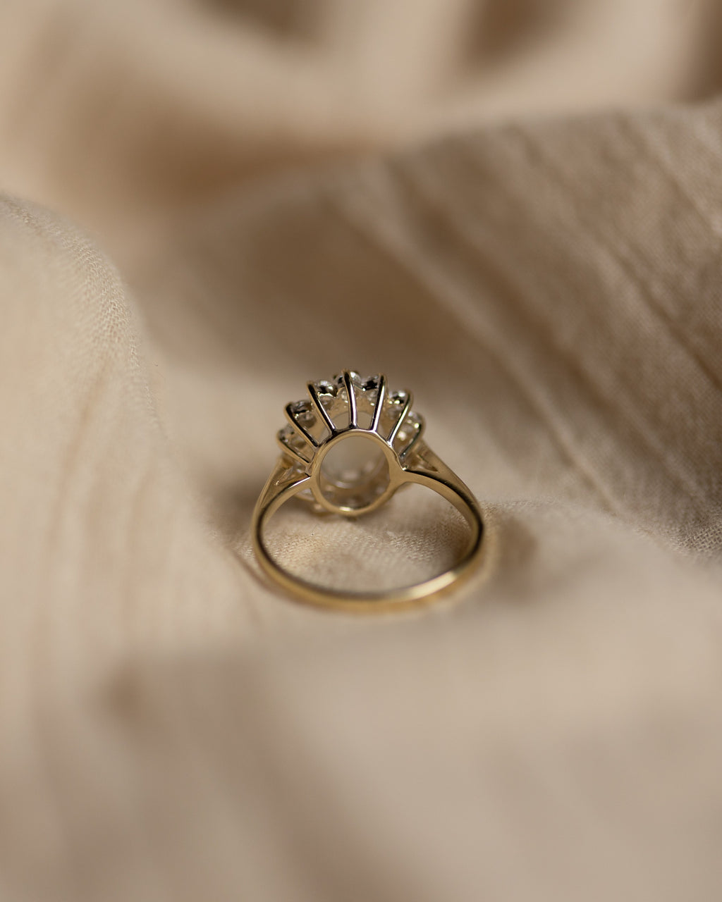 Maud Vintage 9ct Gold Opal & Diamond Cluster Ring