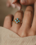 Brigitte Vintage 9ct Gold Opal Cluster Ring