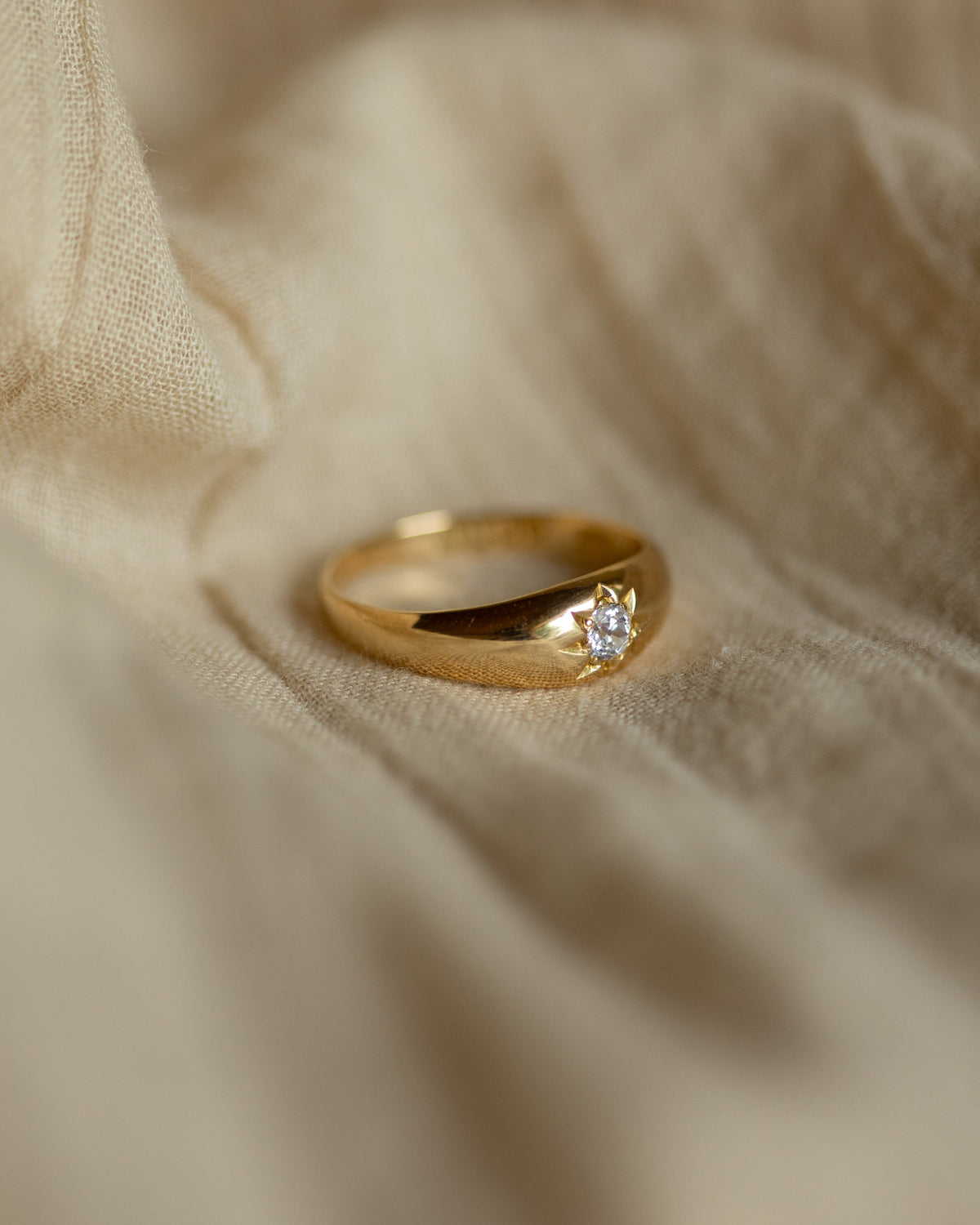 Ernestine 1902 Antique 18ct Gold Star Set Diamond Ring