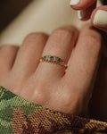 Desdemona 1901 Antique 18ct Gold Sapphire & Diamond Five Stone Ring
