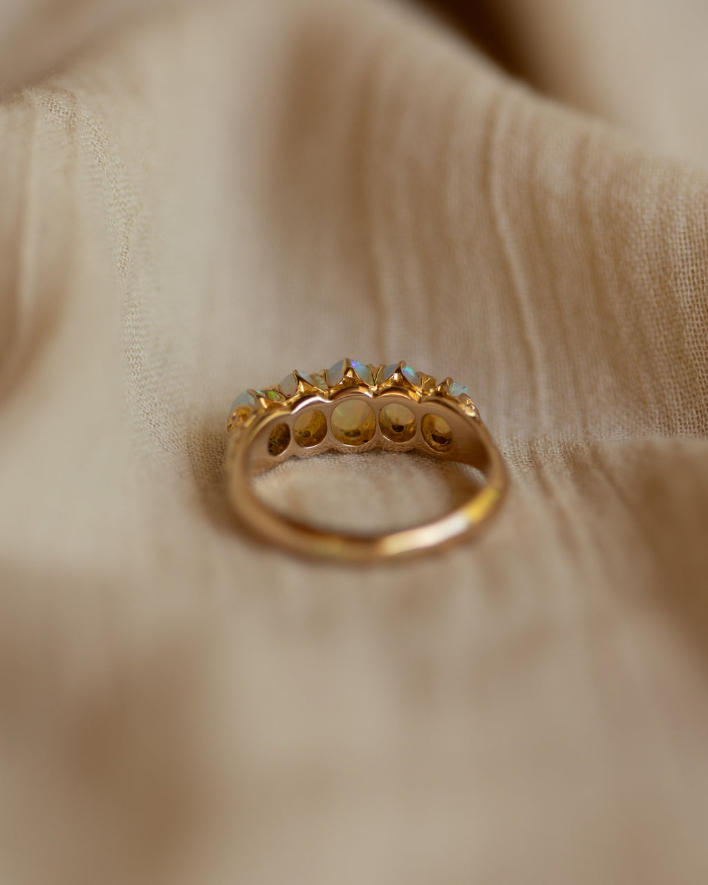 Jemima Antique 15ct Gold Opal Five Stone Ring