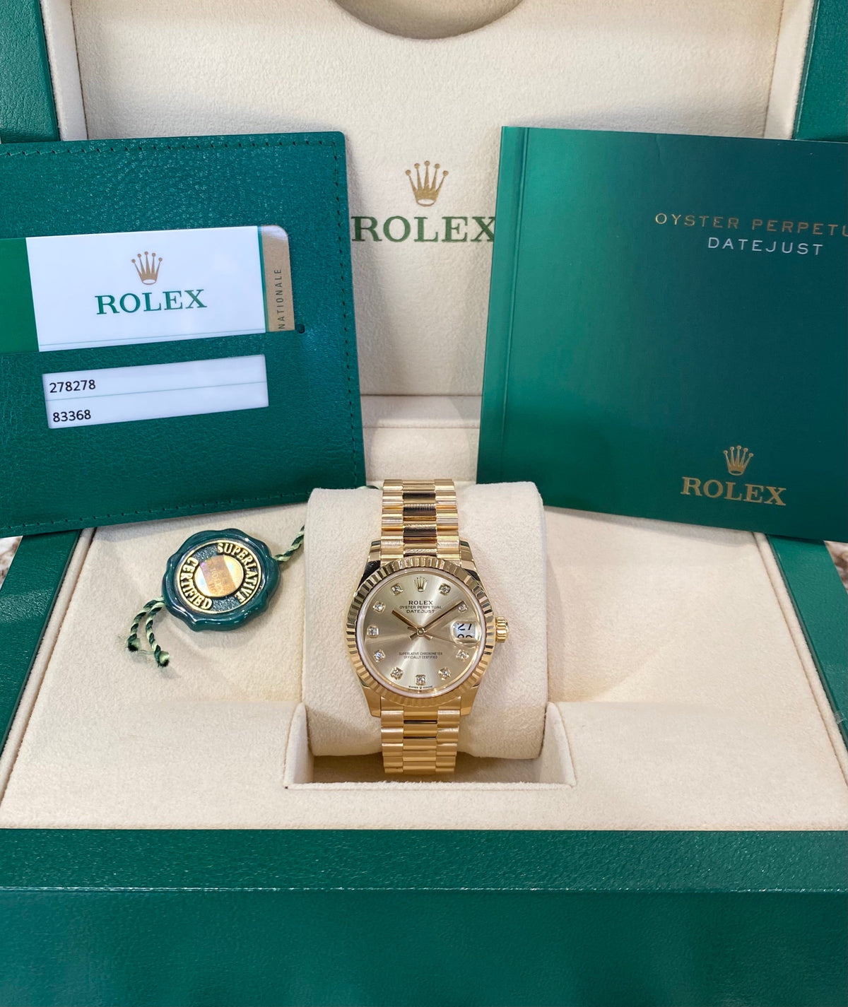 2019 Rolex Datejust 31 278278