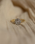 Serafina Antique 18ct Gold Diamond Daisy Cluster Ring