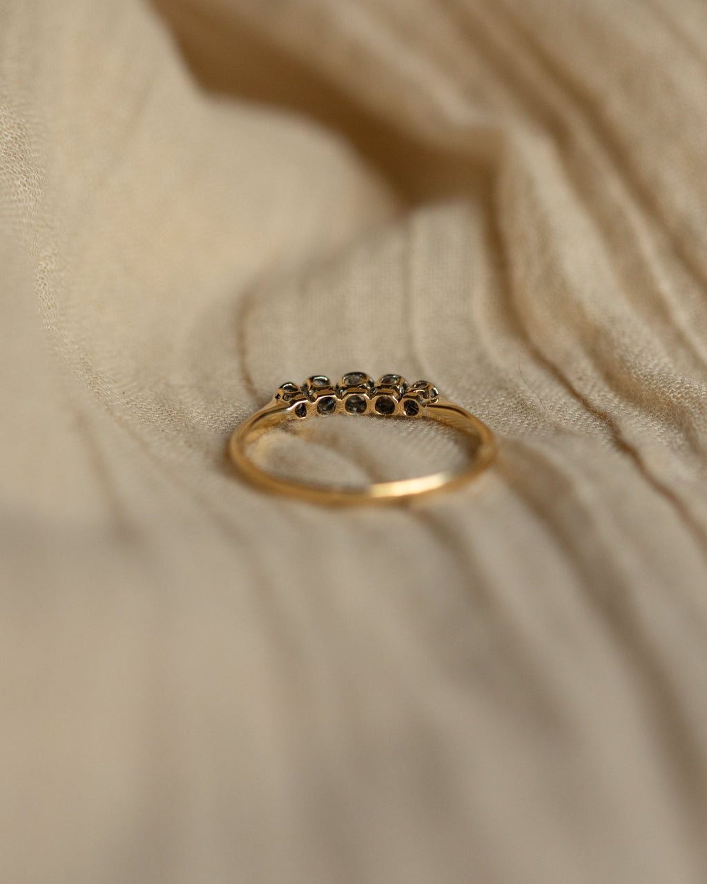 Lydia Antique 18ct Gold Diamond Five Stone Ring
