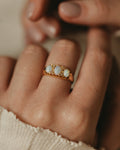 Madeline 1913 Antique 18ct Gold Opal & Diamond Ring