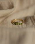 Ewa Vintage 9ct Gold Peridot Five Stone Ring