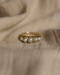 Nadia Antique 18ct Gold Pearl Five Stone Ring