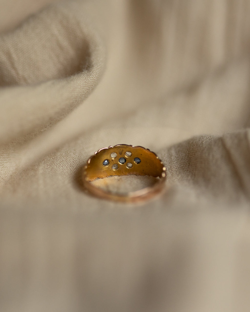 Roberta 1903 Antique 15ct Gold Sapphire & Diamond Ring