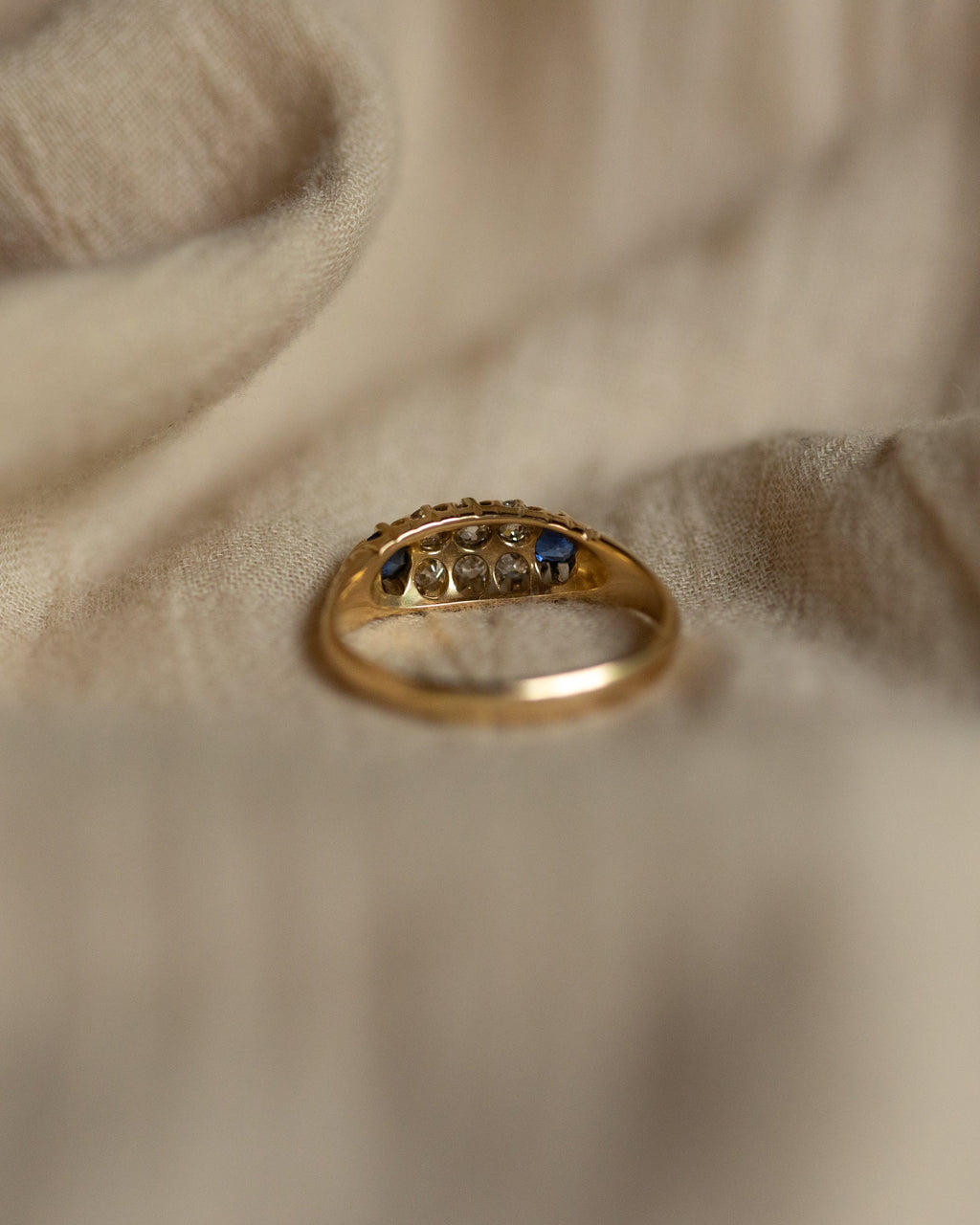 Mary Antique 18ct Gold Sapphire & Diamond Ring