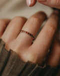 Petronella Vintage 9ct Gold Garnet Eternity Ring