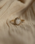 Verity 1973 Vintage 9ct Gold Opal & CZ Cluster Ring