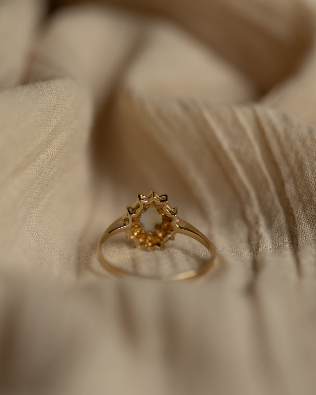 Katherina Vintage 9ct Gold Opal & Diamond Cluster Ring