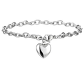 Women’s Stainless Steel Heart Charm Bracelet
