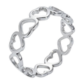 Women’s Stainless Steel Heart Stacking Ring