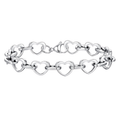 Women’s Heart Chain Bracelet Stainless Steel