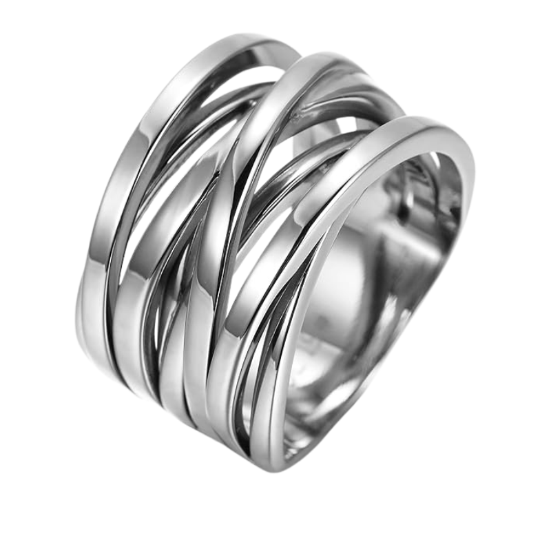 Women’s Stainless Steel Cross Ring Enhancer